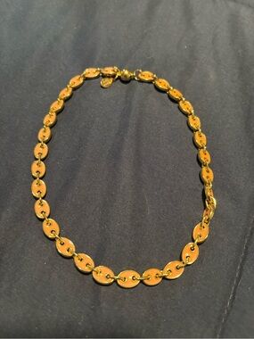 Gold Disc Link Necklace - Classic Chain Style